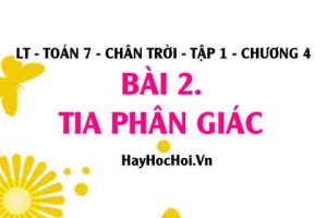 Khái niệm Tia phân giác của một góc là gì, cách vẽ tia phân giác của 1 góc? Toán 7 chân trời Tập 1 chương 4 Bài 2